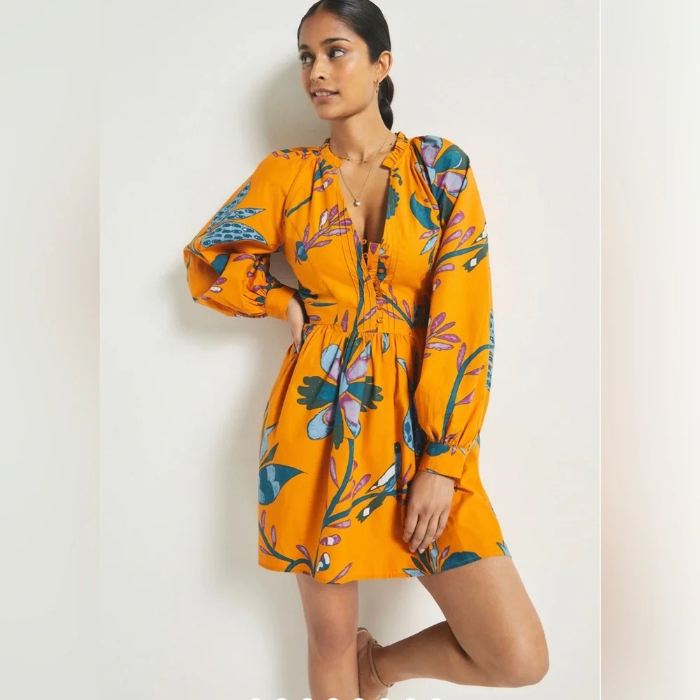 Anthropologie Forever That Girl Printed Tunic Mini Dress
